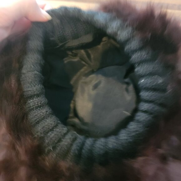 Vintage Ladies Mahogany Brown Real Fur Beret/Hat - Picture 9 of 13